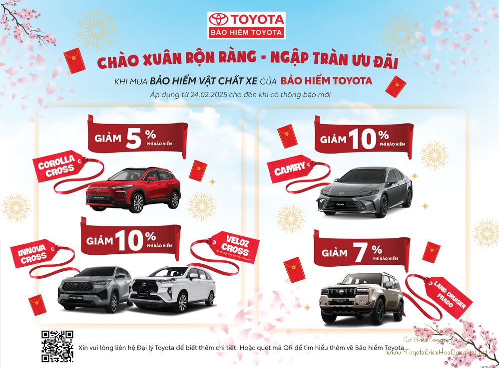 CHÀO XUÂN RỘN RÀNG – NGẬP TRÀN ƯU ĐÃI TỪ BẢO HIỂM TOYOTA